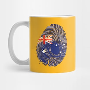 Flag of australia in fingerprint Mug